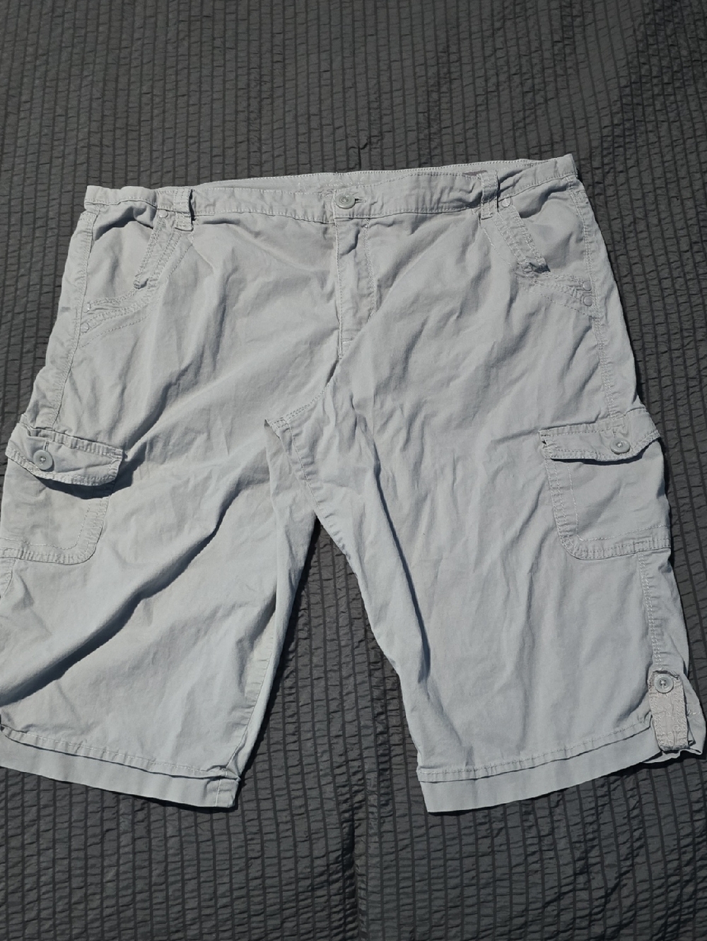 Light Gray Cargo Shorts -
